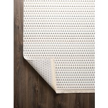 Polo PO004A Beyaz Halı Modern Desenli Antialerjik Pamuk Taban Salon Halısı Yatak Odası Koridor