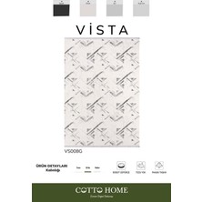 Vista VS007G Krem Halı Modern Desen Antialerjik Pamuk Taban Yıkanabilir Salon Halısı Yatak Odası