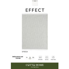 Effect EF002A Beyaz Halı Geometrik Desenli Antialerjik Jüt Taban Salon Halısı Yatak Odası Koridor