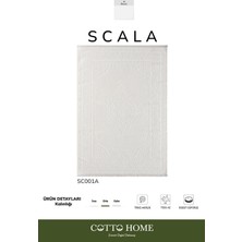 Scala SC001A Beyaz Halı Klasik Desenli Tozu Az Akrilik Salon Halısı Yatak Odası Mutfak Koridor