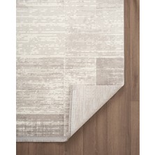 Armony AR016G Grı Halı Modern Desenli Akrilik Pamuk Taban Tozu Az Salon Halısı Yatak Odası Koridor