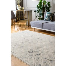 Valencıa VL005A Modern Desen Krem Halı Özel Akrilik Iplik Pamuk Taban Tozu Az Salon Halısı