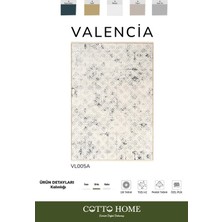 Valencıa VL005A Modern Desen Krem Halı Özel Akrilik Iplik Pamuk Taban Tozu Az Salon Halısı