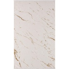 Scala SC009A Beyaz Halı Modern Desenli Tozu Az Akrilik Salon Halısı Yatak Odası Mutfak Koridor