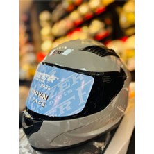 Fazer Siyah Vizör Solid Shiny Nardo Full Face Güneş Vizörlü Motosiklet Kaskı