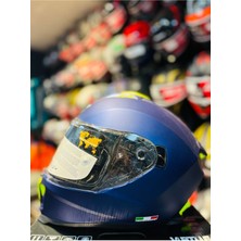 Fs 865 Solıd Matt Blue Full Face Motosiklet Kaskı