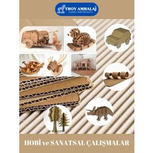 50X70CM Oluklu Mukavva (20ADET) 3mm Karton (Proje-Puzzle-Tuval-Maket-Okul-Hobi-Çerçeve Kartonu)