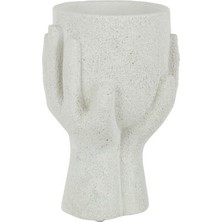 BEYAZ EL BETON SAKSI / 19 CM