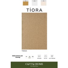Tiora TI004A Bej Jüt Halı Naturel Sisal Örme Hasır Modern Yıkanabilir Dayanıklı Tozu Yok