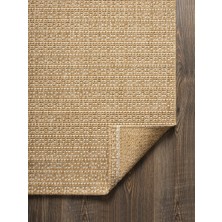 Tiora TI004A Bej Jüt Halı Naturel Sisal Örme Hasır Modern Yıkanabilir Dayanıklı Tozu Yok
