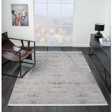 Quatro QU011A Gri Halı Modern Desen Antialerjik Pamuk Taban Salon Halısı Yatak Odası Mutafak Koridor