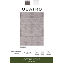 Quatro QU011A Gri Halı Modern Desen Antialerjik Pamuk Taban Salon Halısı Yatak Odası Mutafak Koridor