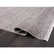 Quatro QU011A Gri Halı Modern Desen Antialerjik Pamuk Taban Salon Halısı Yatak Odası Mutafak Koridor