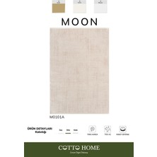 Moon MO101W Krem Halı Modern Gri Detaylı Akrilik Pamuk Taban Salon Halısı Yatak Odası Koridor