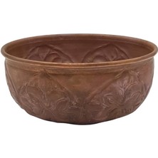 Lalay Kakma Işlemeli Banyo Tası Bakır