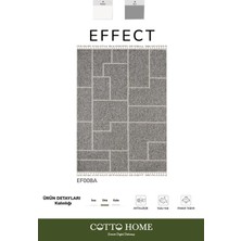 Effect EF008A Antrasit Halı Geometrik Antialerjik Jüt Taban Salon Yatak Odası Mutfak Koridor Halısı