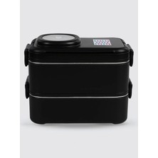 Uzspace VGN-8023-8047 Paslanmaz Çelik Yemek Kabı - Lunch Box 1200 ml Siyah 1 Adet Dayanıklı ve Kullanışlı