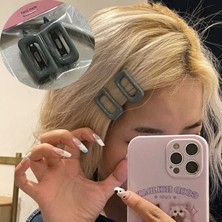 D 2 Adet/takım Tatlı Kare Şeker Renk Saç Klipleri Güzel Küçük Firkete Basit Saç Aksesuarları Moda Takı Hediye Kadın Kızlar Için (Yurt Dışından)