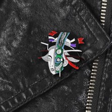 Renkli Hediye Kadın Erkek Retro Takı Aksesuarları Rozet Pin Kadın Iskelet Maskesi Geyşa Broş Yaka Broş Broş Pin Emaye Pin (Yurt Dışından)