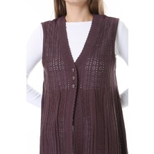 Kadın Triko Mevsimlik Araboy Merserize Büyük Beden Anne Yelek