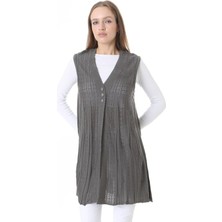 Kadın Triko Mevsimlik Araboy Merserize Büyük Beden Anne Yelek