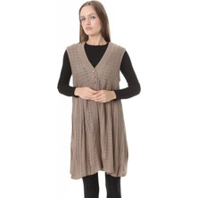 Kadın Triko Mevsimlik Araboy Merserize Büyük Beden Anne Yelek