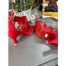 6 cm Topuklu Salsa, Bacata, Latin Dansları Kadın Ayakkabısı- Bilekten Bağlı-Güvenli  ve Şık