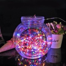Pilli Renkli Peri LED Işık Dekoratif Aydınlatma 5 Metre Rgb LED
