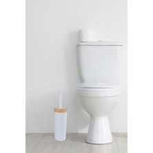 Bambu Desen Wc Klozet Fırçası Plastik, Tuvalet Banyo Wc Temizleme Fırçası Beyaz