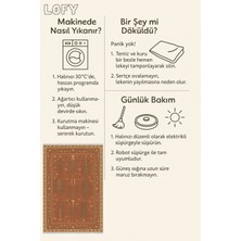 Kiremit Renkli Geleneksel Halı – Yıkanabilir & Kaymaz | Ince Yapı, Bebek ve Evcil Dostu Halı