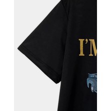Luz&pos Erkek Vintage Araba Grafik T-Shirt - "ben Yaşlı Değilim Ben Bir Klasiğim" Esprili Baskı  Nefes Alabilir Kumaş, Günlük Yaz ve Yıl Boyu Giyim Için Oversize Kısa Kollu Tişört - Siyah