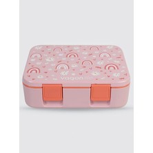 Uzspace VGN-096 3 Bölmeli Yemek Kabı - Lunch Box 700 ml Pembe