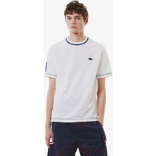 Lacoste Erkek Slim Fit Beyaz T-Shirt