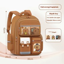 Faven Yeni Capibara Çocuk Okul Sırt Çantası Kolye, Kart ve Rozet ile (Yurt Dışından)