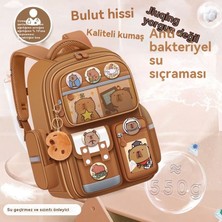 Faven Yeni Capibara Çocuk Okul Sırt Çantası Kolye, Kart ve Rozet ile (Yurt Dışından)