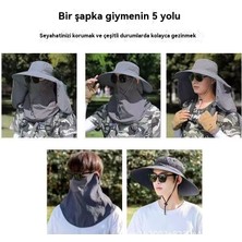 Güneş Koruma Şapkası Güneş Şapkası Nefes Alabilir Balıkçı Şapkası Dağcılık Balıkçılık Şapkası Plaj Bloz UPF50+ (Yurt Dışından)