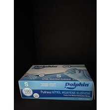 Dolphin Çok Amaçlı Pudrasız Siyah Nitril Eldiven 100'LÜ (S) Beden