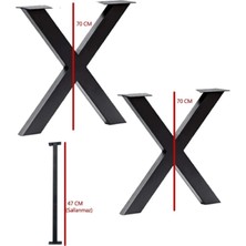 x Ayak Masa Ayağı Metal Ayak Siyah