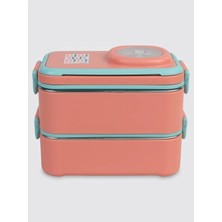 Uzspace VGN-8023-8094 Paslanmaz Çelik Yemek Kabı - Lunch Box  1200 ml Irıs Red