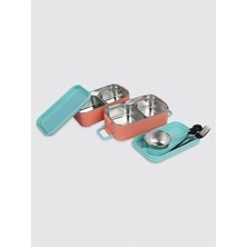 Uzspace VGN-8023-8094 Paslanmaz Çelik Yemek Kabı - Lunch Box  1200 ml Irıs Red