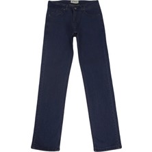 Denim Cartel Fistan Store Erkek Lacivert Yüksek Bel Rahat Kesim Boru Paça Battal Jean Pantolon