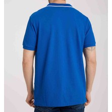 Lacoste  Fermuarlı Yaka  Saks Mavi Regular Fit