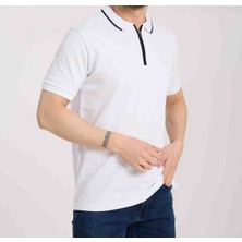 Lacoste  Fermuarlı Yaka  Beyaz Regular Fit