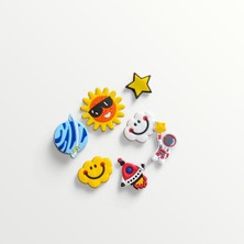 Jibbitz Terlik Süsü 7 Li Set-Güneş,bulut,yıldız,astranot,uzay Mekiği,gezegen