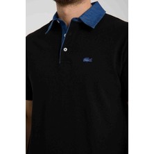 Lacoste  Polo Mono  Yaka  Siyah Regular Fit