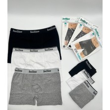 Feelline 1003 Erkek Boxer 3'lü Paket – Pamuklu Likralı, Rahat ve Esnek Iç Giyim