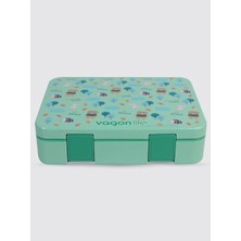 Uzspace VGN-091 4 Bölmeli Yemek Kabı - Lunch Box 1300 ml Yeşil