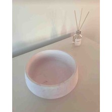 Waveora Taş Tozundan Pembe Dekoratif Kase