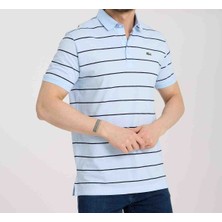 Lacoste  Polo  Çizgili Mavi Regular Fit
