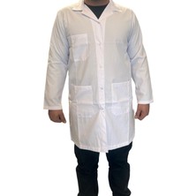 Asil Tetto Klasik Yaka Alpaka Kumaş Beyaz Önlük